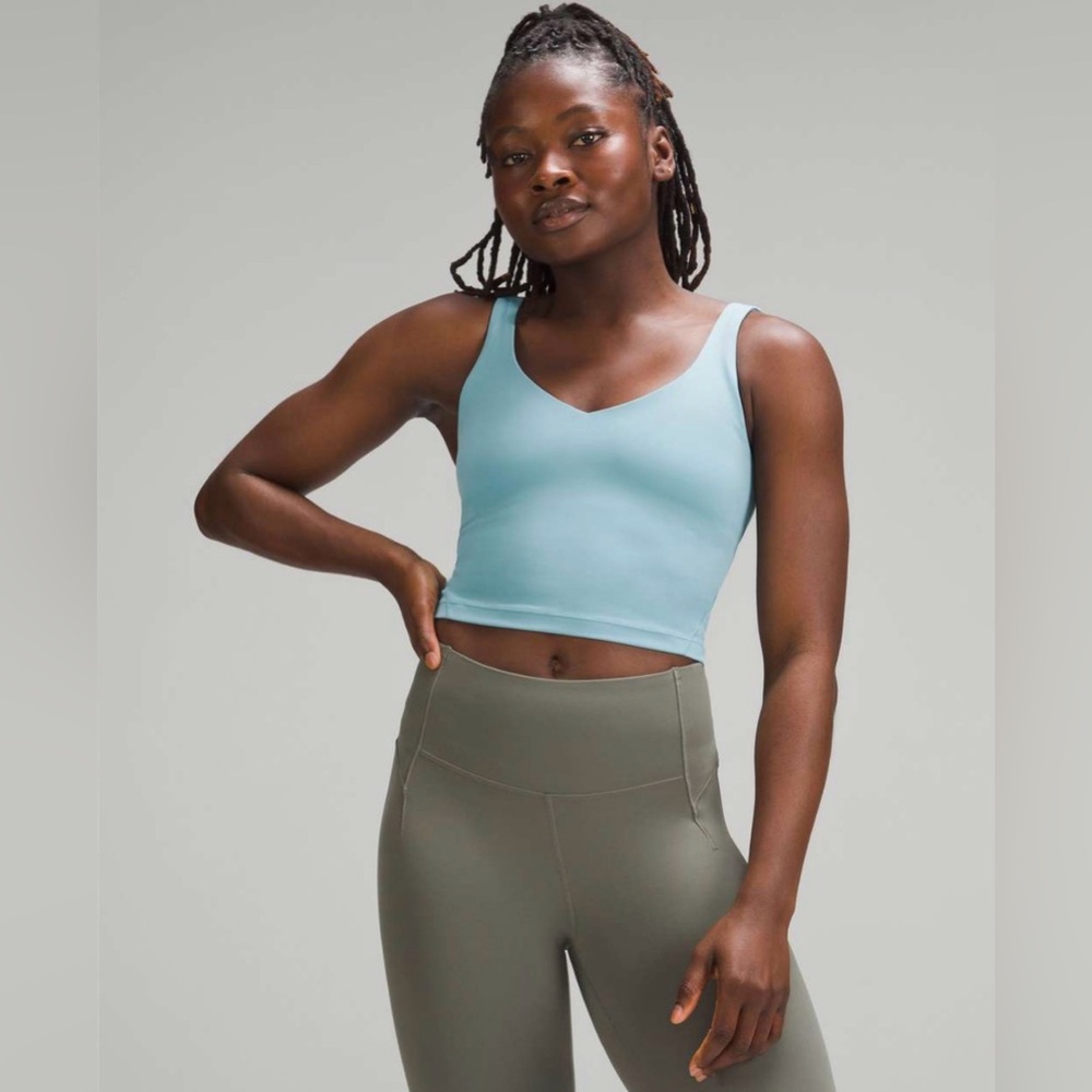 Lululemon Align Tank Top Nulu Material with a Built-In Shelf Bra in Tidal Teal
